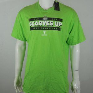 MLS Men's T shirt 2XL MLS Cup 2019 Seattle Sounders FC Printed Tee Green NWT